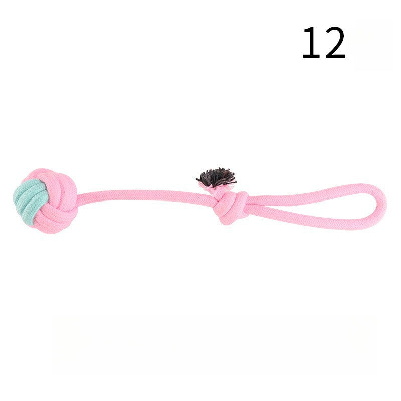 12 Styles Pastel Colors Rope Knot Chew Toy