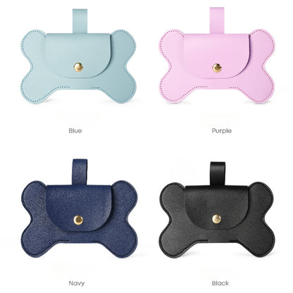 Bone-shaped Leather Pet Poop Bag
