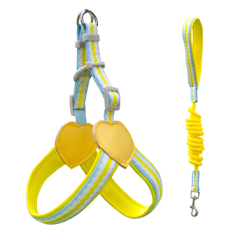 4 Colors Heart Y-Harness & Leash