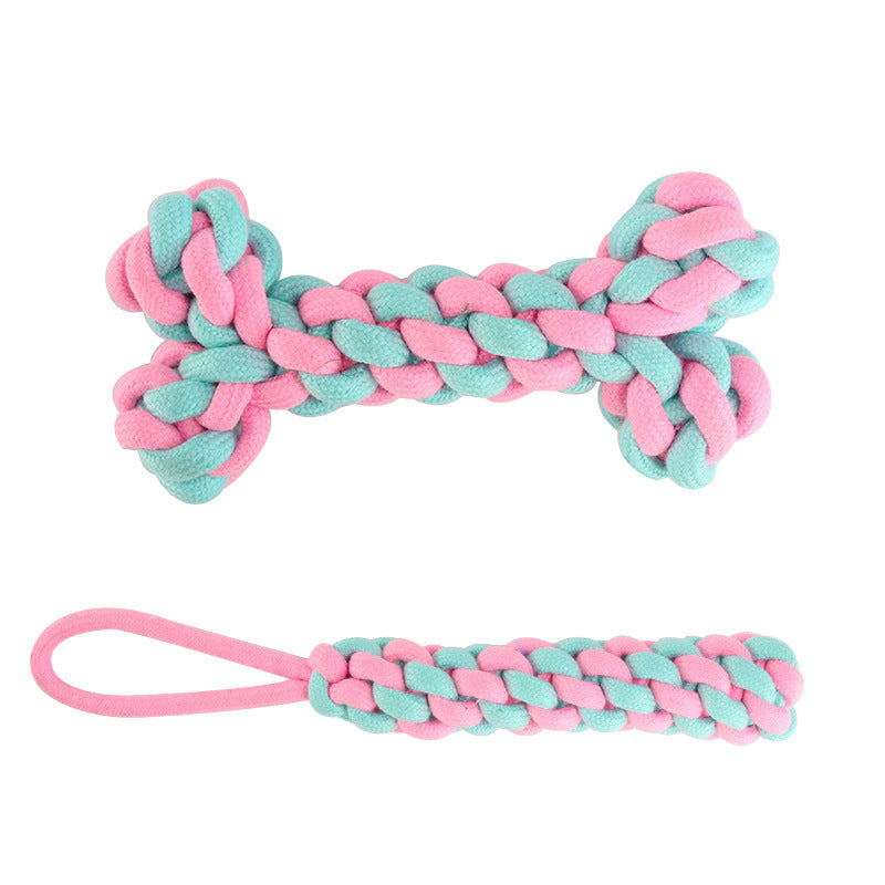 12 Styles Pastel Colors Rope Knot Chew Toy