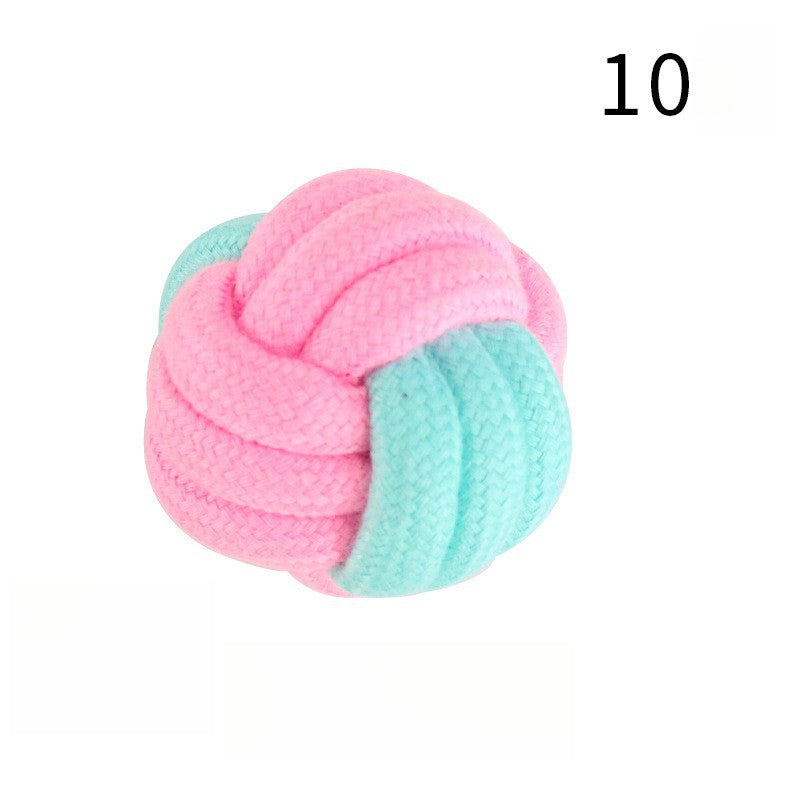 12 Styles Pastel Colors Rope Knot Chew Toy