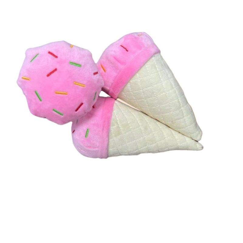 7 Food-Shaped Squeaky Plush Chew Toy