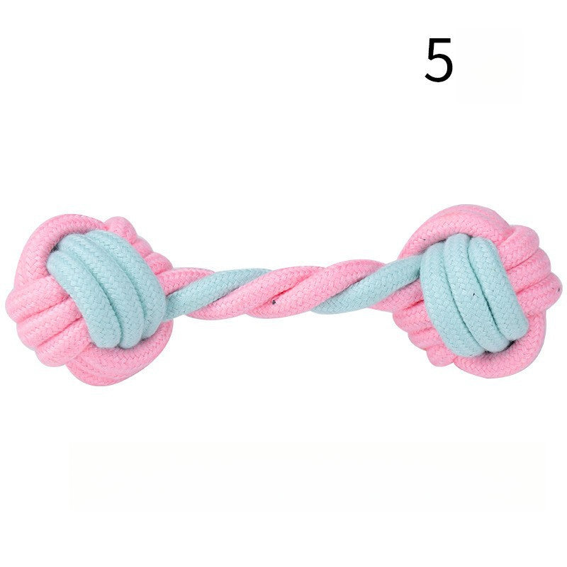 12 Styles Pastel Colors Rope Knot Chew Toy