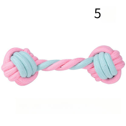 12 Styles Pastel Colors Rope Knot Chew Toy