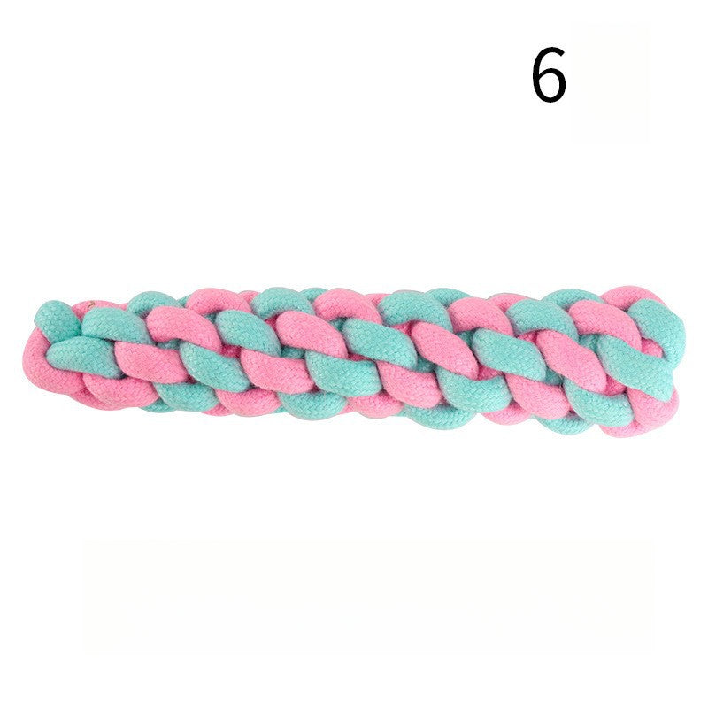 12 Styles Pastel Colors Rope Knot Chew Toy