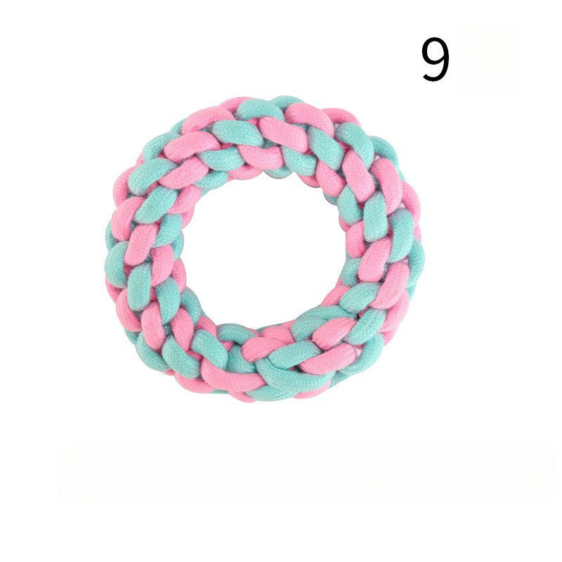 12 Styles Pastel Colors Rope Knot Chew Toy