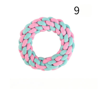 12 Styles Pastel Colors Rope Knot Chew Toy