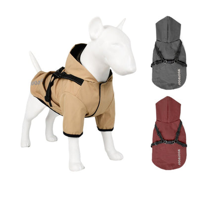 3 Colors Reflective Windproof Harness Pet Raincoat
