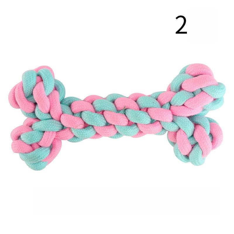 12 Styles Pastel Colors Rope Knot Chew Toy