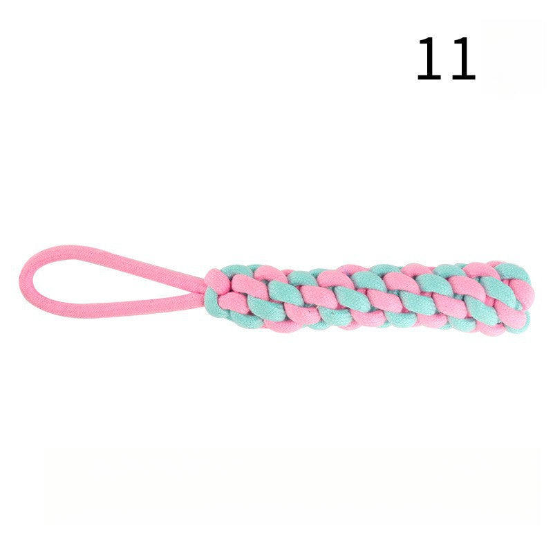 12 Styles Pastel Colors Rope Knot Chew Toy