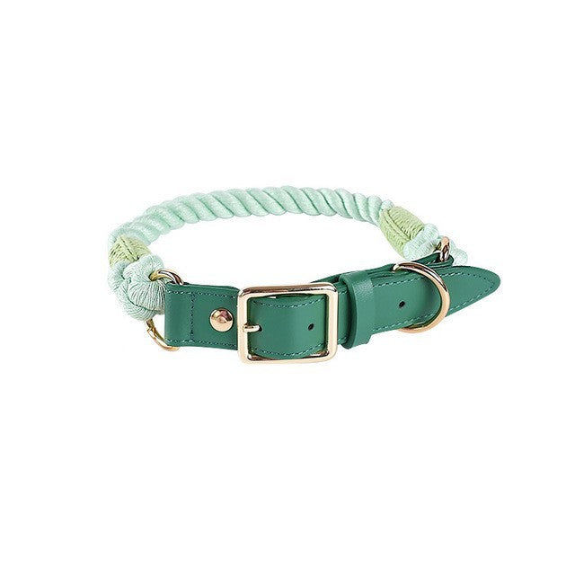 4 Colors Colorful Leather-Cotton Collar