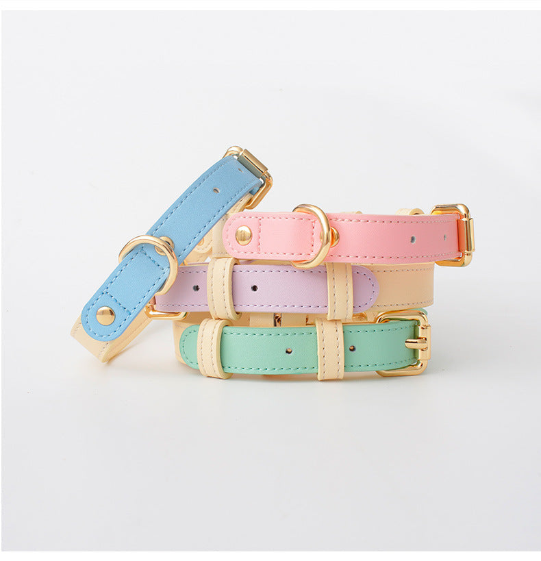 4 Colors Genuine Leather Collar