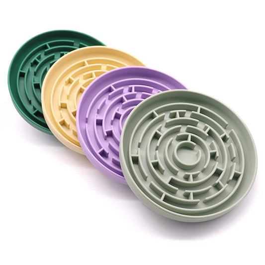 4 Colors Maze/Striped Slow Feeder Bowl