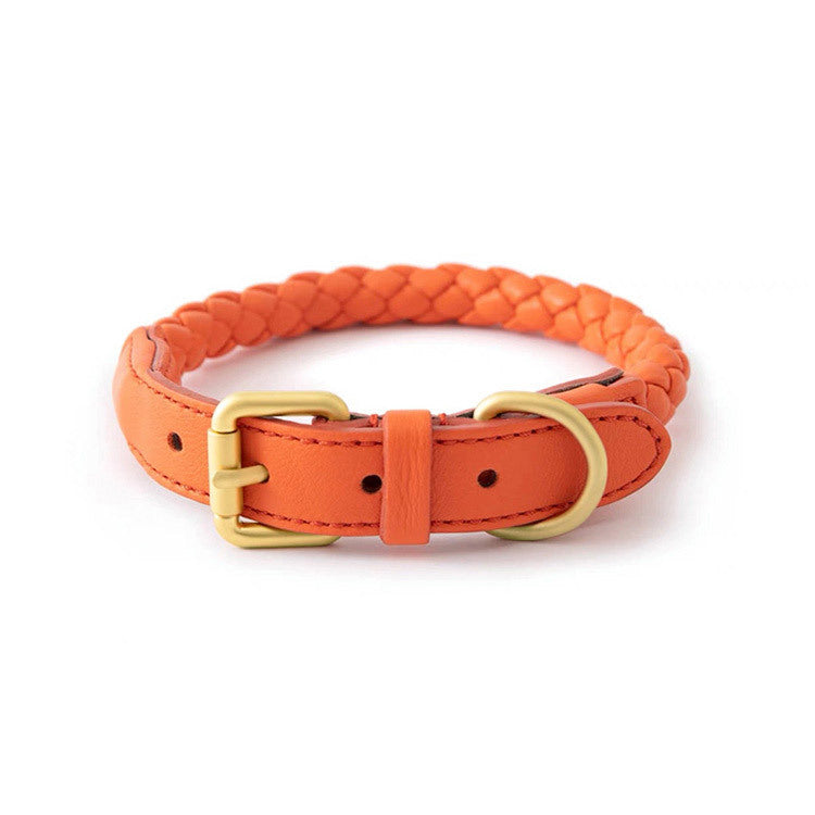 4 Colors Woven Leather Collar