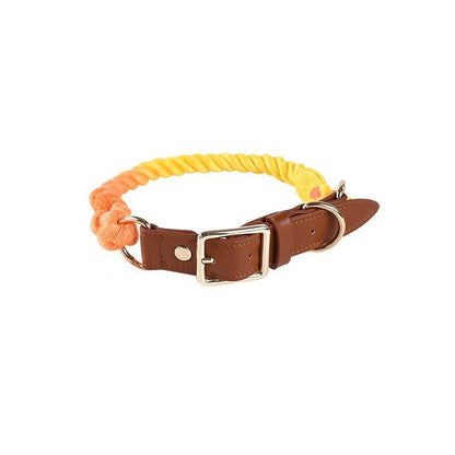 4 Colors Colorful Leather-Cotton Collar