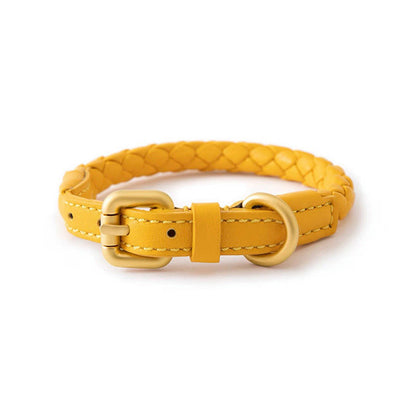4 Colors Woven Leather Collar
