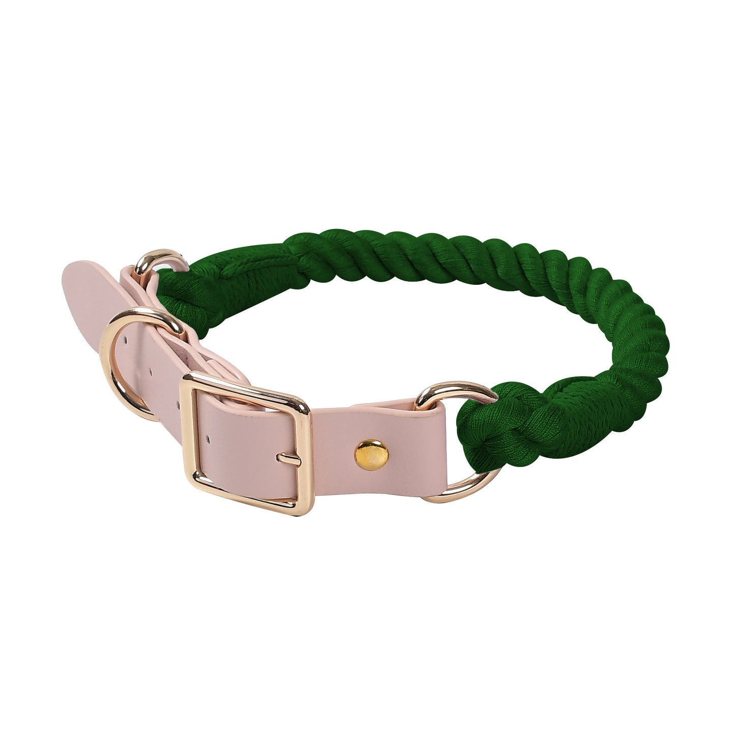 15 Colors Pink Leather-Cotton Collar