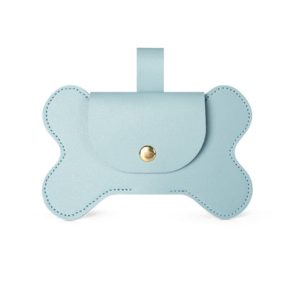 Bone-shaped Leather Pet Poop Bag