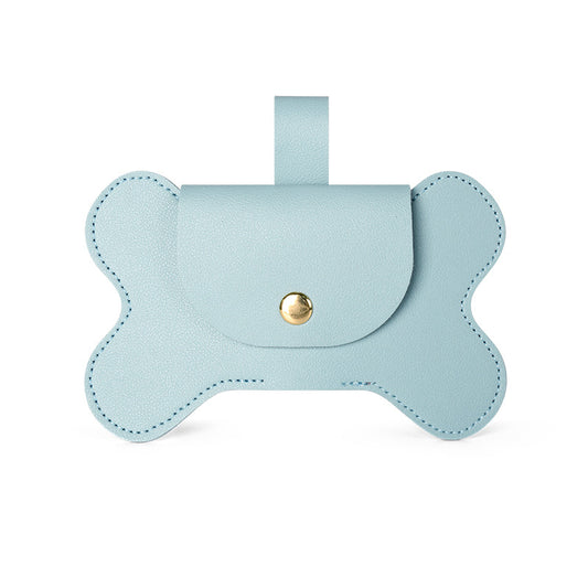 Bone-shaped Leather Pet Poop Bag