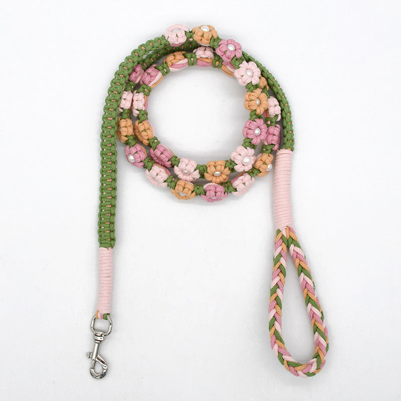 4 Colors Floral Leash