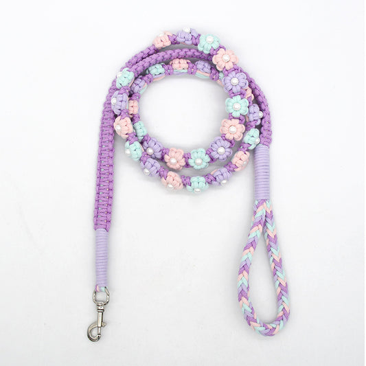 4 Colors Floral Leash