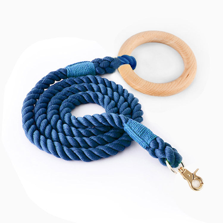 16 Colors Wood Handle Cotton Leash