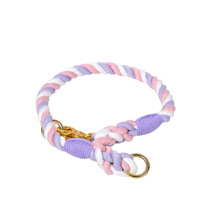16 Colors Metal-Clasped Cotton P-Clip Collar