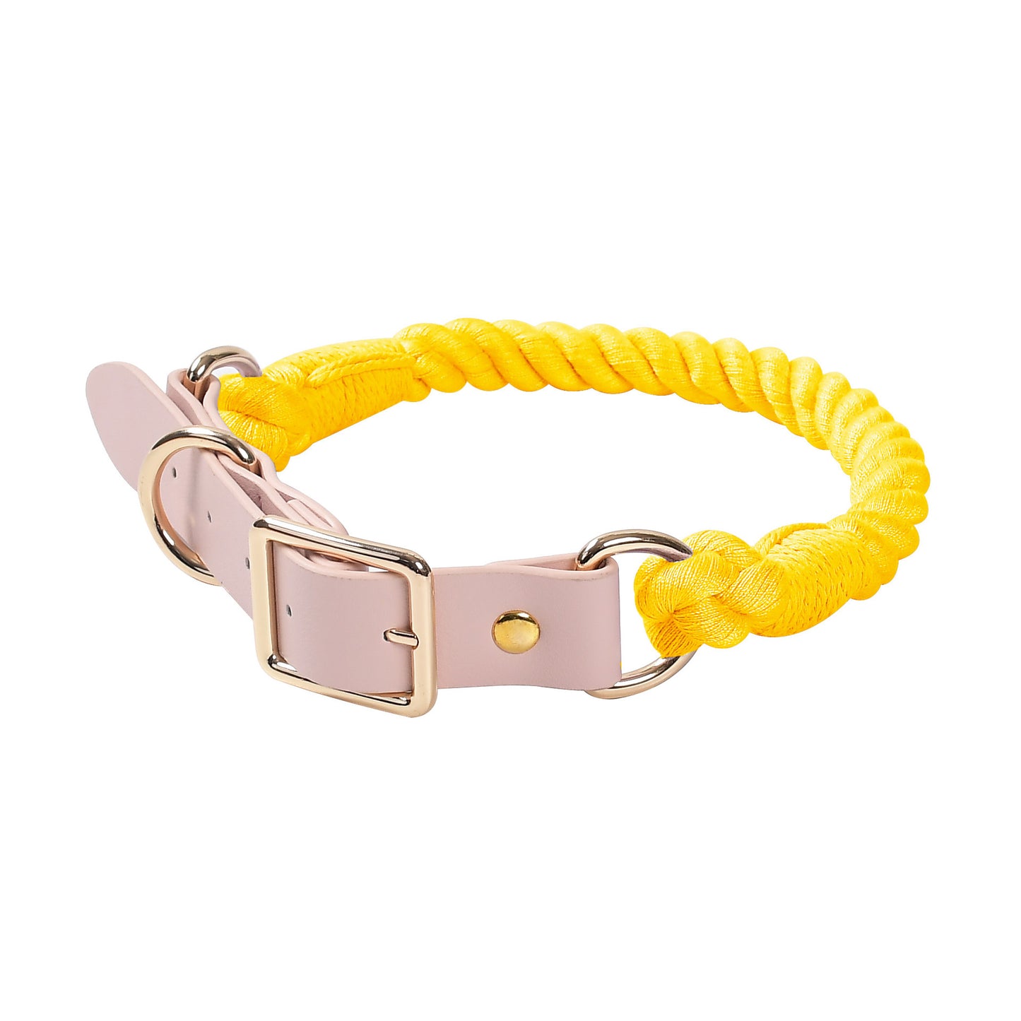 15 Colors Pink Leather-Cotton Collar