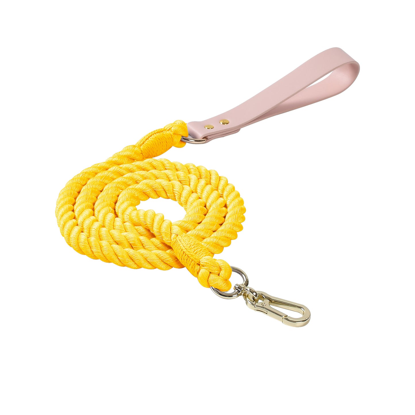 15 Colors Pink Leather-Cotton Leash