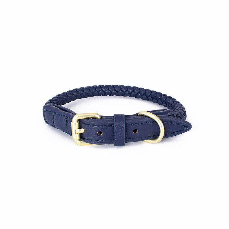 4 Colors Woven Leather Collar
