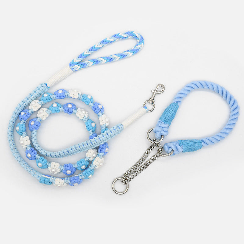 4 Colors Floral Collar & Leash