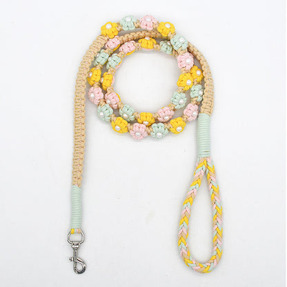 4 Colors Floral Leash