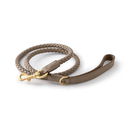 4 Colors Woven Leather Leash