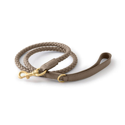 4 Colors Woven Leather Leash