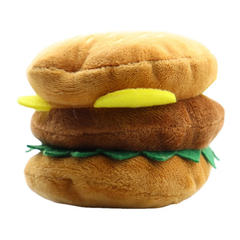 7 Food-Shaped Squeaky Plush Chew Toy