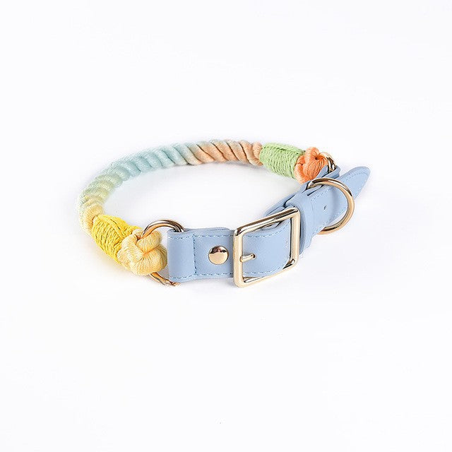 4 Colors Colorful Leather-Cotton Collar