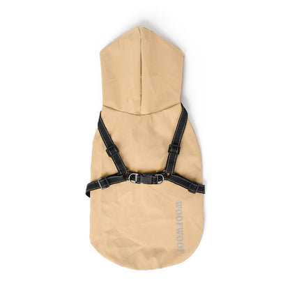 3 Colors Reflective Windproof Harness Pet Raincoat