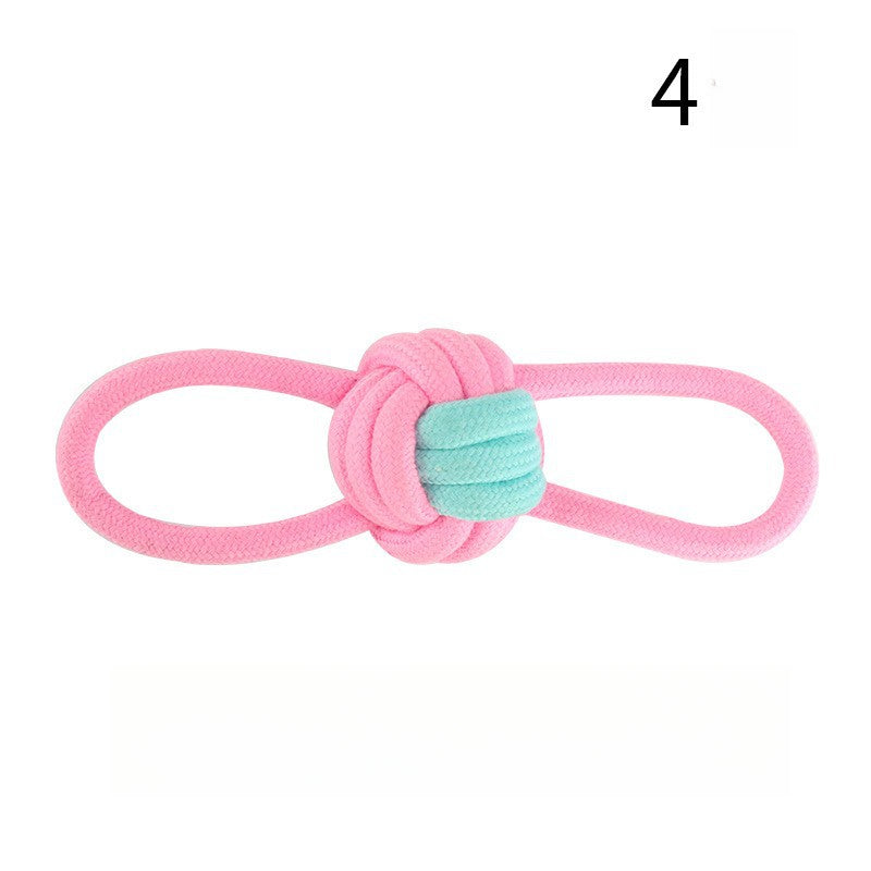 12 Styles Pastel Colors Rope Knot Chew Toy