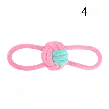 12 Styles Pastel Colors Rope Knot Chew Toy