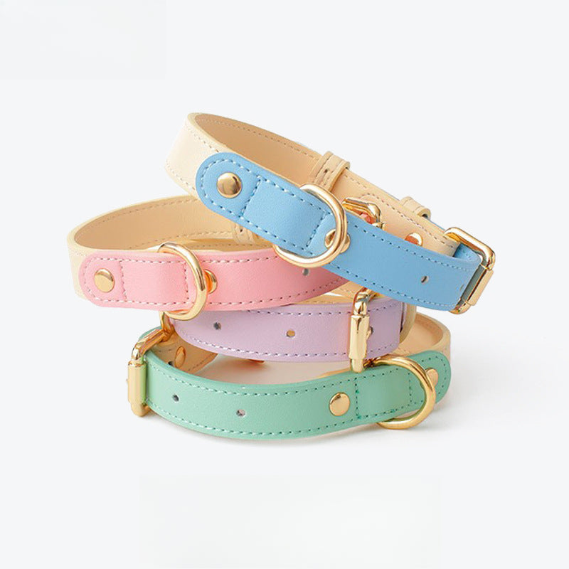 4 Colors Genuine Leather Collar