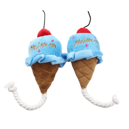 7 Food-Shaped Squeaky Plush Chew Toy