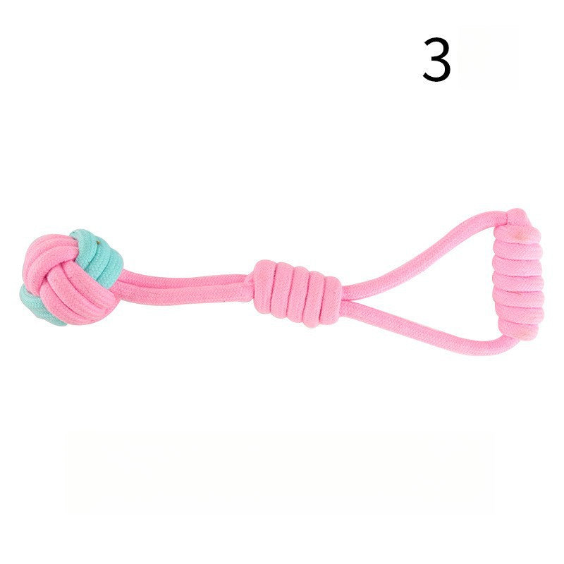 12 Styles Pastel Colors Rope Knot Chew Toy