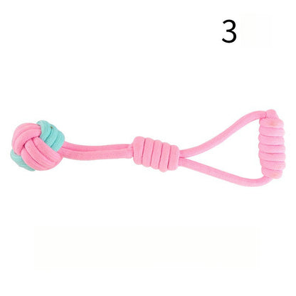 12 Styles Pastel Colors Rope Knot Chew Toy