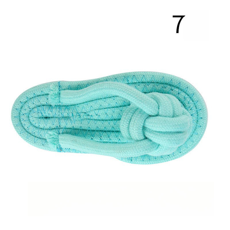 12 Styles Pastel Colors Rope Knot Chew Toy