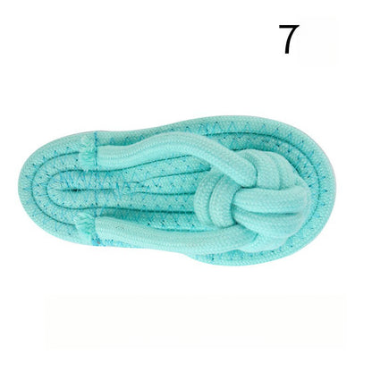 12 Styles Pastel Colors Rope Knot Chew Toy
